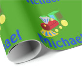 Personalisiertes Jungen-Zug-Papier Geschenkpapier (Rolleneckpunkt)