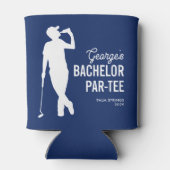Personalisiertes Junggesellen-Par-Tee Golf Dosenkühler (Rückseite)