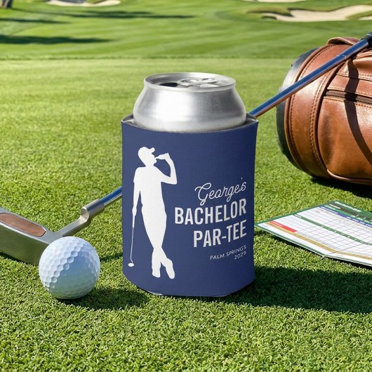 Personalisiertes Junggesellen-Par-Tee Golf Dosenkühler
