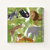 Personalisiertes Jungle Animals Safari Kids Journa Notizblock (Rückseite)