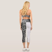 Personalisiertes Jungle Cat Pattern Brown Black Capri Leggings (Rückseite)