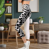 Personalisiertes Jungle Cat Pattern Brown Black Capri Leggings