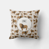 Personalisiertes Jungle Lion Tiermuster Kissen (Rückseite)