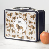 Personalisiertes Jungle Lion Tiermuster Metall Brotdose (Beispiel)