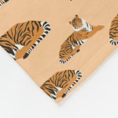 Personalisiertes Jungle Tiger Tiermuster Fleecedecke (Ecke)