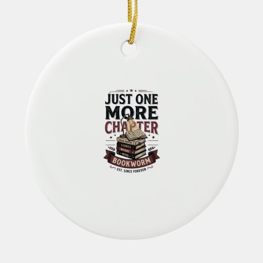 Personalisiertes Just One More Chapter Est 1985 Bu Keramik Ornament (Vorne)