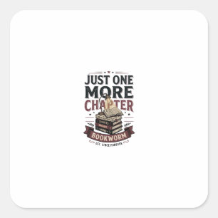 Personalisiertes Just One More Chapter Est 1985 Bu Quadratischer Aufkleber