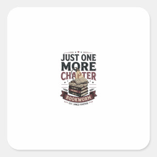 Personalisiertes Just One More Chapter Est 1985 Bu Quadratischer Aufkleber