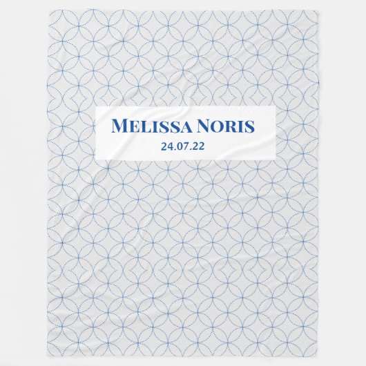 Personalisiertes JW-Taufgeld  Fleecedecke (Vorderseite)