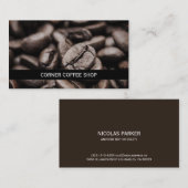 Personalisiertes Kaffeebohne-Kaffee-Geschäft Visitenkarte (Vorne/Hinten)