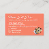 Personalisiertes Kaffeehaus Visitenkarte (Rückseite)