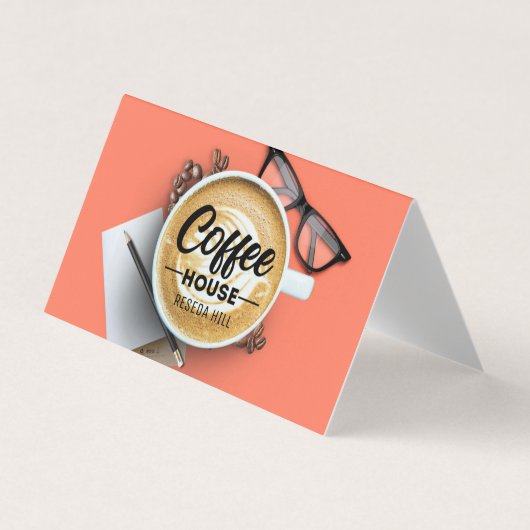 Personalisiertes Kaffeehaus Visitenkarten (Vorderseite)