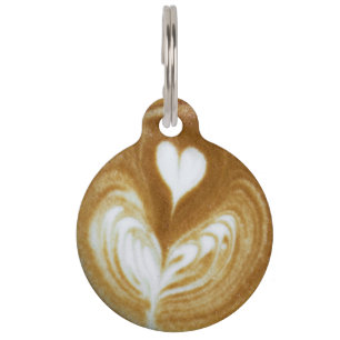 PERSONALISIERTES KAFFEPATTERN PET TAG HAUSTIERMARKE