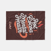 Personalisiertes Kakao und geistige Gesundheit Fleecedecke (Vorderseite (Horizontal))