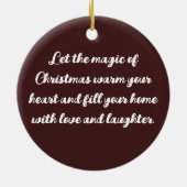 Personalisiertes Kakao und geistige Gesundheit Keramik Ornament (Hinten)