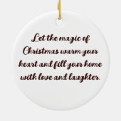 Personalisiertes Kakao und geistige Gesundheit Keramik Ornament (Hinten)