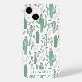 Personalisiertes Kaktus-botanisches Muster Case-Mate iPhone 14 Hülle