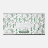 Personalisiertes Kaktus-botanisches Muster Schreibtischunterlage (Tastatur & Maus)