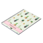 Personalisiertes Kaktus-Druck-Notizbuch Notizblock (Linke Seite)