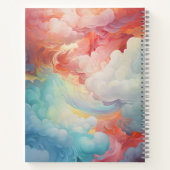 Personalisiertes Kaleidoskop der Wolken Notizblock (Rückseite)