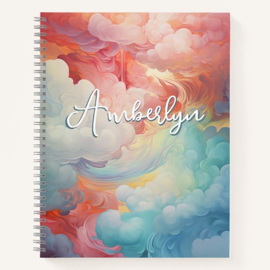 Personalisiertes Kaleidoskop der Wolken Notizblock (Vorderseite)