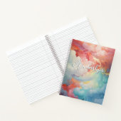 Personalisiertes Kaleidoskop der Wolken Notizblock (Innenseite)