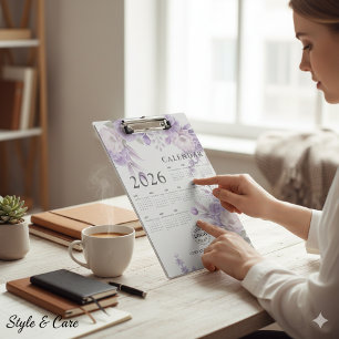 Personalisiertes Kalender-26 Klemmbrett für den Bü