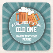 Personalisiertes Kaltes für das Alte Rechteckiger Pappuntersetzer (Vorderseite)