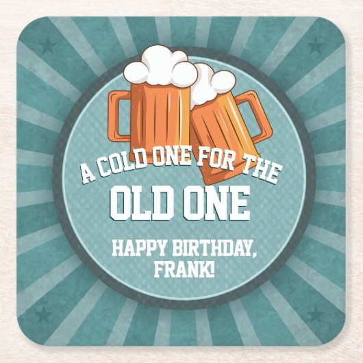 Personalisiertes Kaltes für das Alte Rechteckiger Pappuntersetzer (Vorderseite)