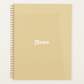 Personalisiertes Kamelbeige individuelle Name Mono Planer (Vorderseite)