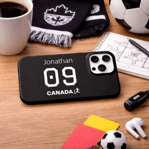 Personalisiertes Kanada-Fußballspieler-Geschenk iPhone 15 Pro Hülle