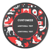 Personalisiertes Kanada-Thema Eishockey Puck (Vorderseite)