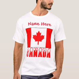 Personalisiertes kanadisches Flaggen-Erbe Herren T-Shirt