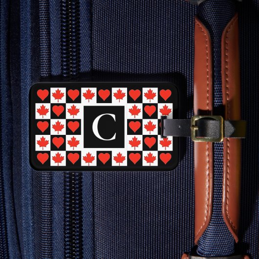 Personalisiertes kanadisches Flaggenbenutzerdefini Gepäckanhänger (Vorderseite Insitu 4)