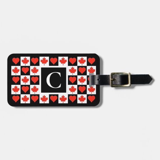 Personalisiertes kanadisches Flaggenbenutzerdefini Gepäckanhänger (Vorderseite horizontal)