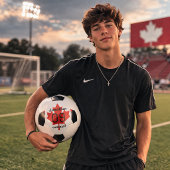 Personalisiertes kanadisches Maple Leaf Fußballges Fußball