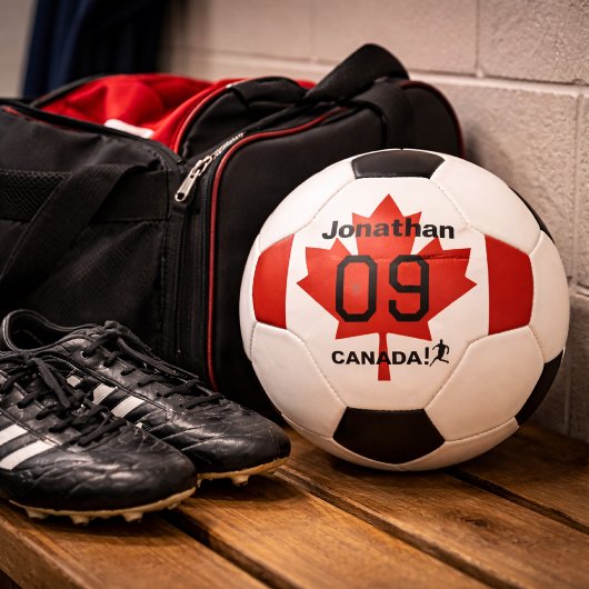 Personalisiertes kanadisches Maple Leaf Fußballges Fußball