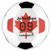 Personalisiertes kanadisches Maple Leaf Fußballges Fußball (Vorderseite)
