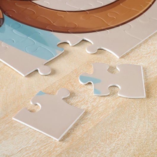 Personalisiertes Känguru mit Säugling in Beutel Puzzle (Seite)