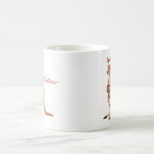 Personalisiertes Känguru mit Weihnachtsmannmütze W Kaffeetasse (Mittel)