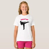 Personalisiertes Karate-Mädchen-Shirt T-Shirt (Vorne ganz)