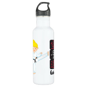 Personalisiertes Karate-Mädchen Trinkflasche