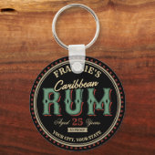 Personalisiertes karibisches Rum-Liquor-Flaschenet Schlüsselanhänger (Vorderseite)