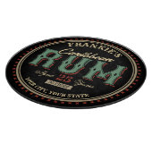 Personalisiertes karibisches Rum-Liquor-Flaschenet Schneidebrett (Ecke)