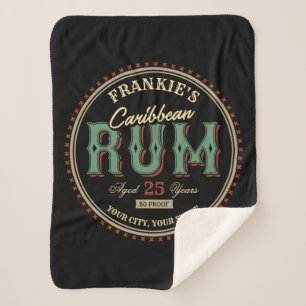 Personalisiertes karibisches Rum-Liquor-Flaschenet Sherpadecke