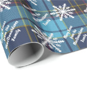 Personalisiertes kariertes der frohen Weihnachten Geschenkpapier (Rolleneckpunkt)