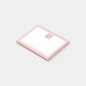 Personalisiertes Kariertes Muster RN Krankenversic Post-it Klebezettel (angewinkelt)