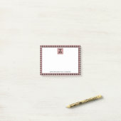 Personalisiertes Kariertes Muster RN Krankenversic Post-it Klebezettel (Auf Schreibtisch)