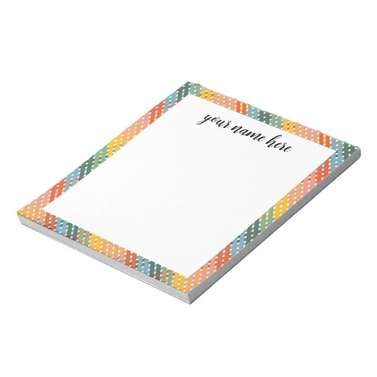 Personalisiertes Kariertes Notepad Notizblock (Rotiert)