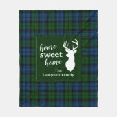 Personalisiertes Kariertes Tartan Clan Campbell Mi Fleecedecke (Vorderseite)